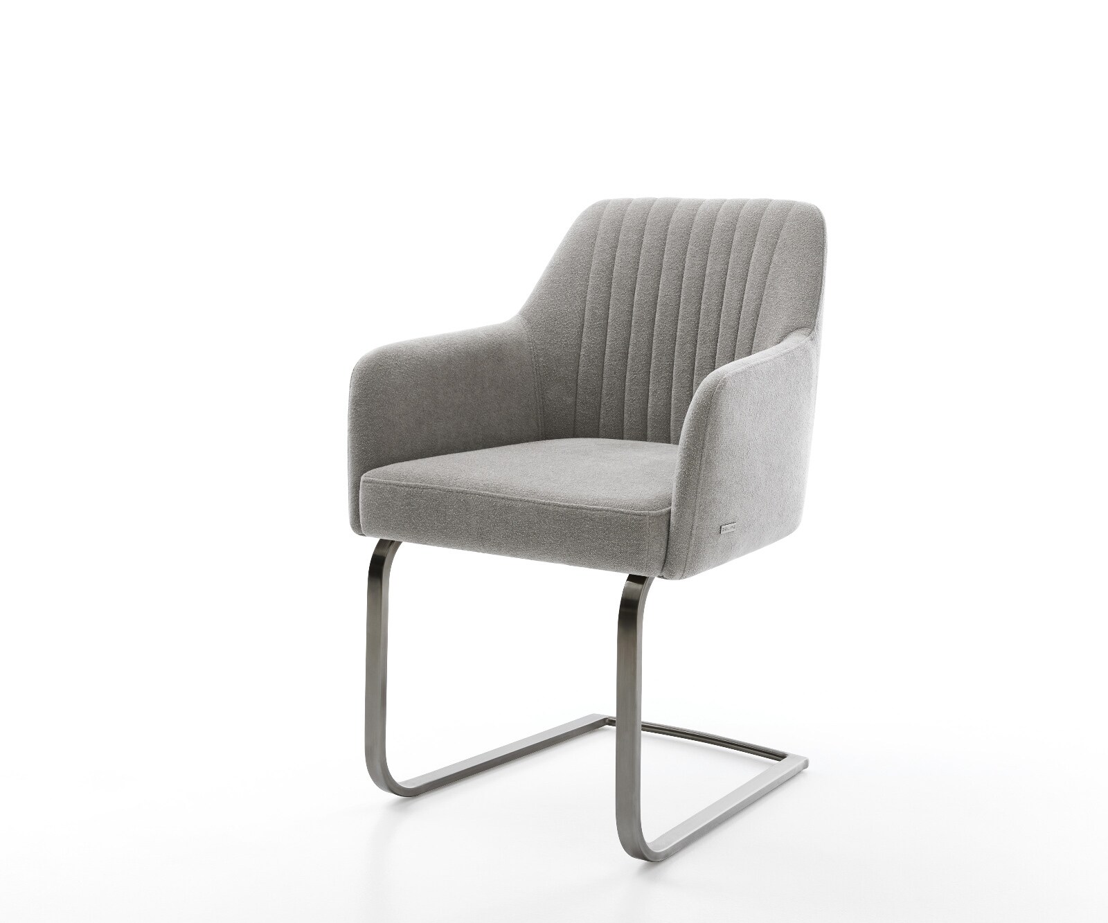 Freischwinger Greg-Flex Strukturstoff Soft Grau Freischwinger flach Graphit Taschenfederkern