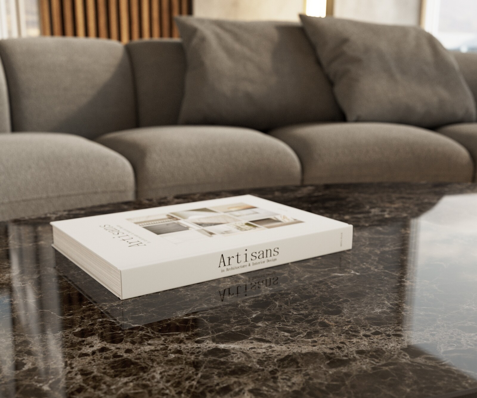 Table basse Edge Oval 140x80 cm céramique Laminam® Emperador Extra Lucidato brun foncé Parabi acier inoxydable brossé 5