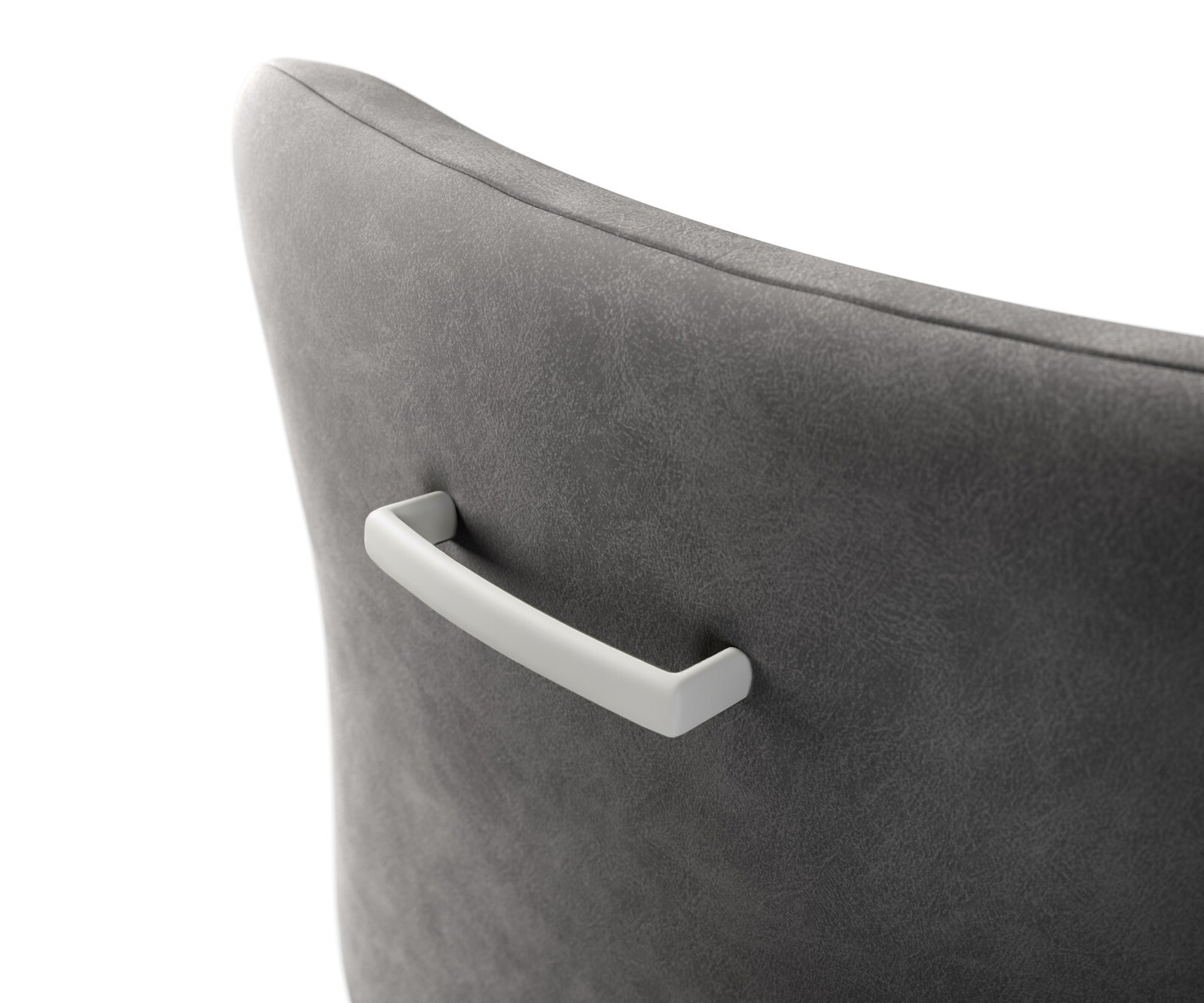 Poignée-de-chaise-de-bar Flex-Flach métal revêtement par poudre blanc 1