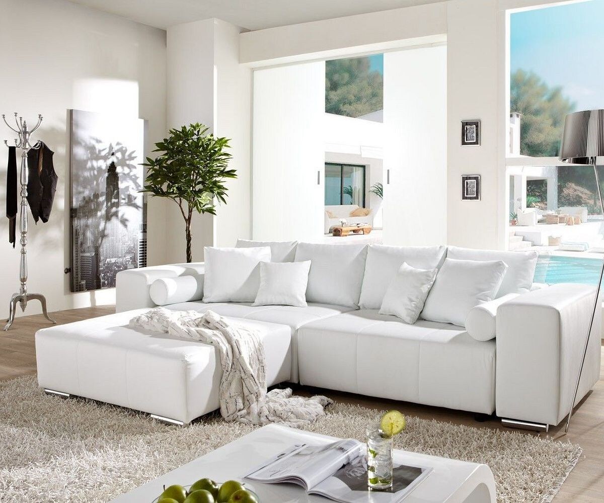 Big-Sofa Marbeya 290x110 cm Weiss mit Schlaffunktion 1 Big-Sofa Marbeya 290x110 cm Weiss mit Schlaffunktion 1
