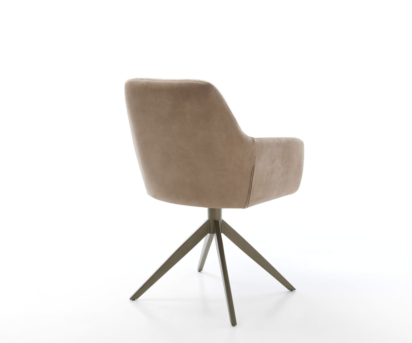 Chaise-pivotante Pejo-Flex tissu mixte couleur boue pied croisé large aspect titane pivotement sur 360° ressorts ensachés 4 Chaise-pivotante Pejo-Flex tissu mixte couleur boue pied croisé large aspect titane pivotement sur 360° ressorts ensachés 4
