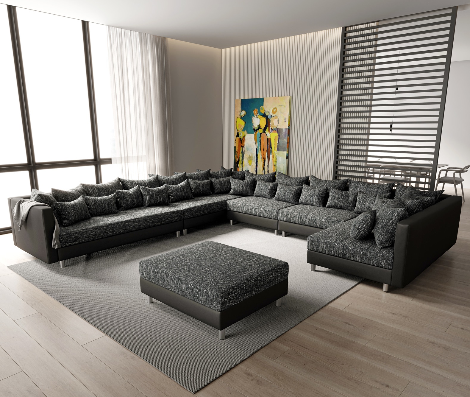 Couch Clovis XXL Wohnlandschaft	modular Design Sofa Couch Clovis XXL Wohnlandschaft	modular Design Sofa