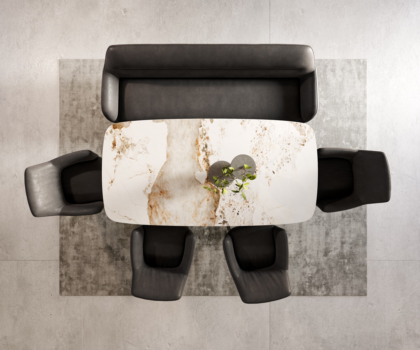 Banc-de-salle-à-manger Taya-Flex 200 cm microfibre antracite vintage pied croisé angulaire grafiete ressort ensaché 5