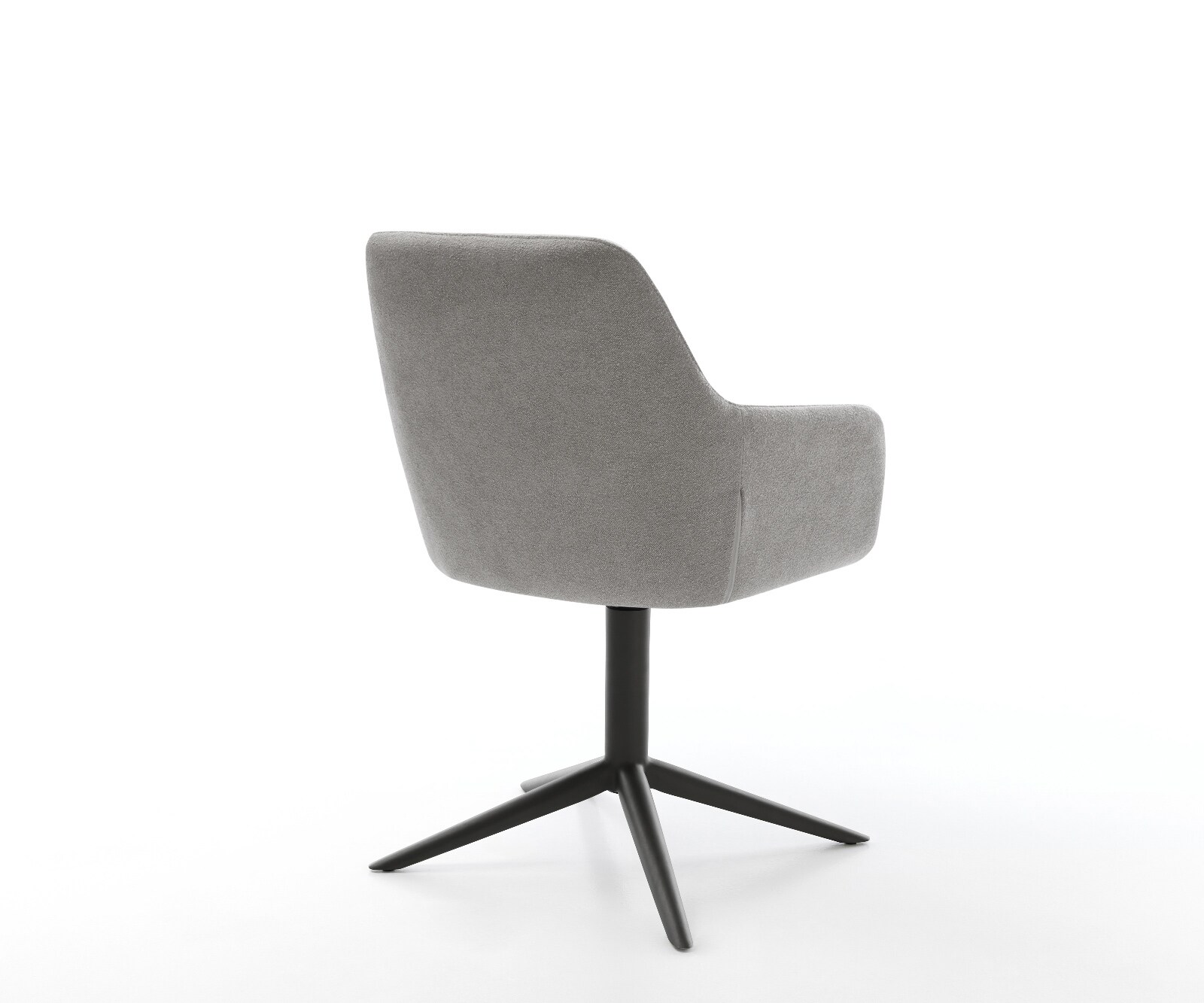 Chaise-pivotante Pejo-Flex tissu structuré doux gris pied de chaise 4 branches noir pivotement sur 360° fonction bascule resorts ensachés 5
