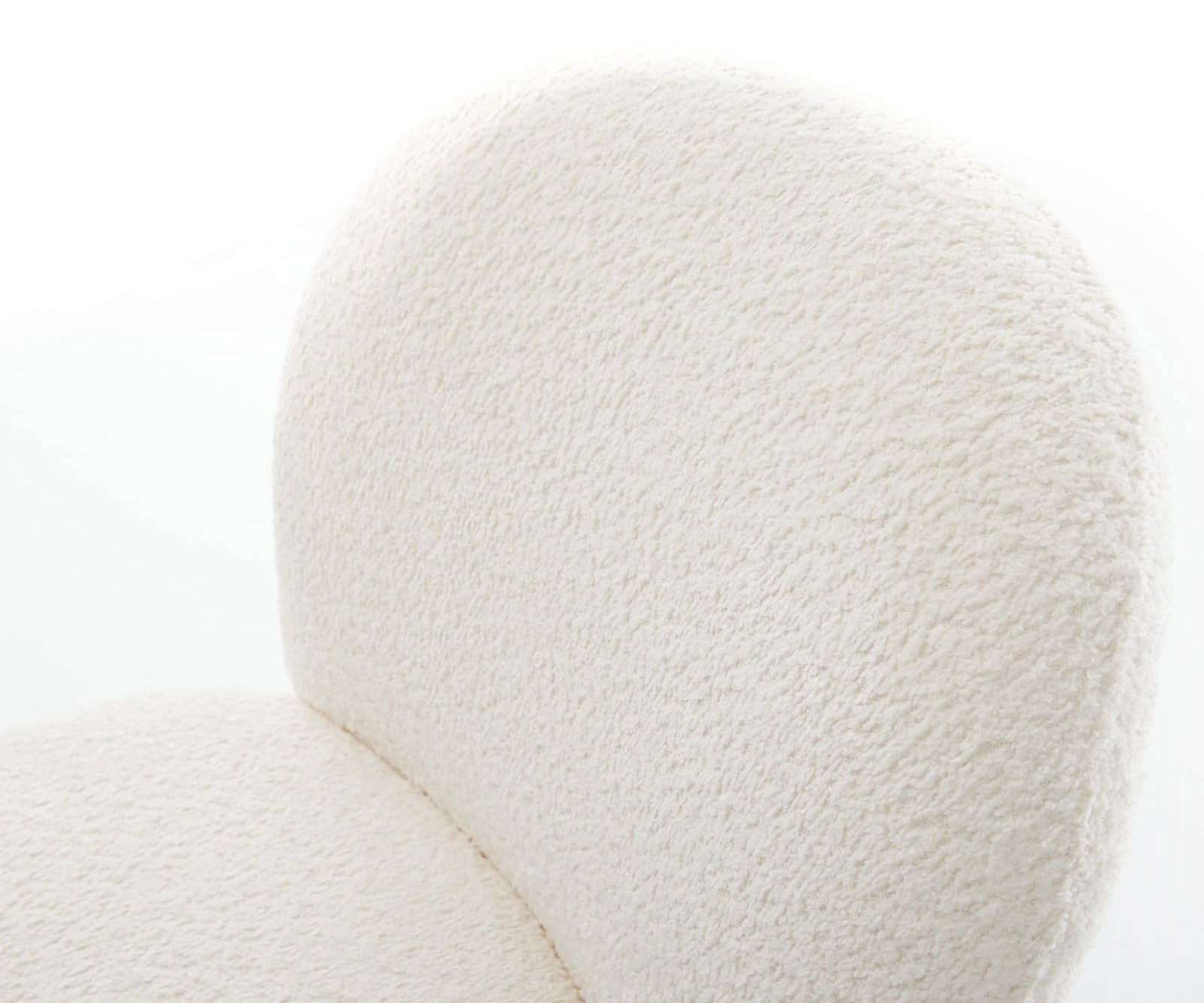 Cantilever Nube-Flex bouclé blanc pied cantilever rond noir ressorts ensachés 4