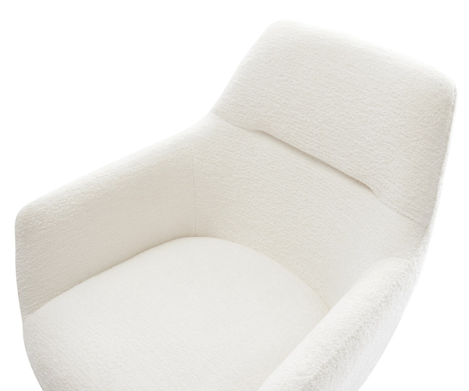 Cantilever Pejo-Flex bouclé doux beige pied cantilever plat aspect titane resorts ensachés 4