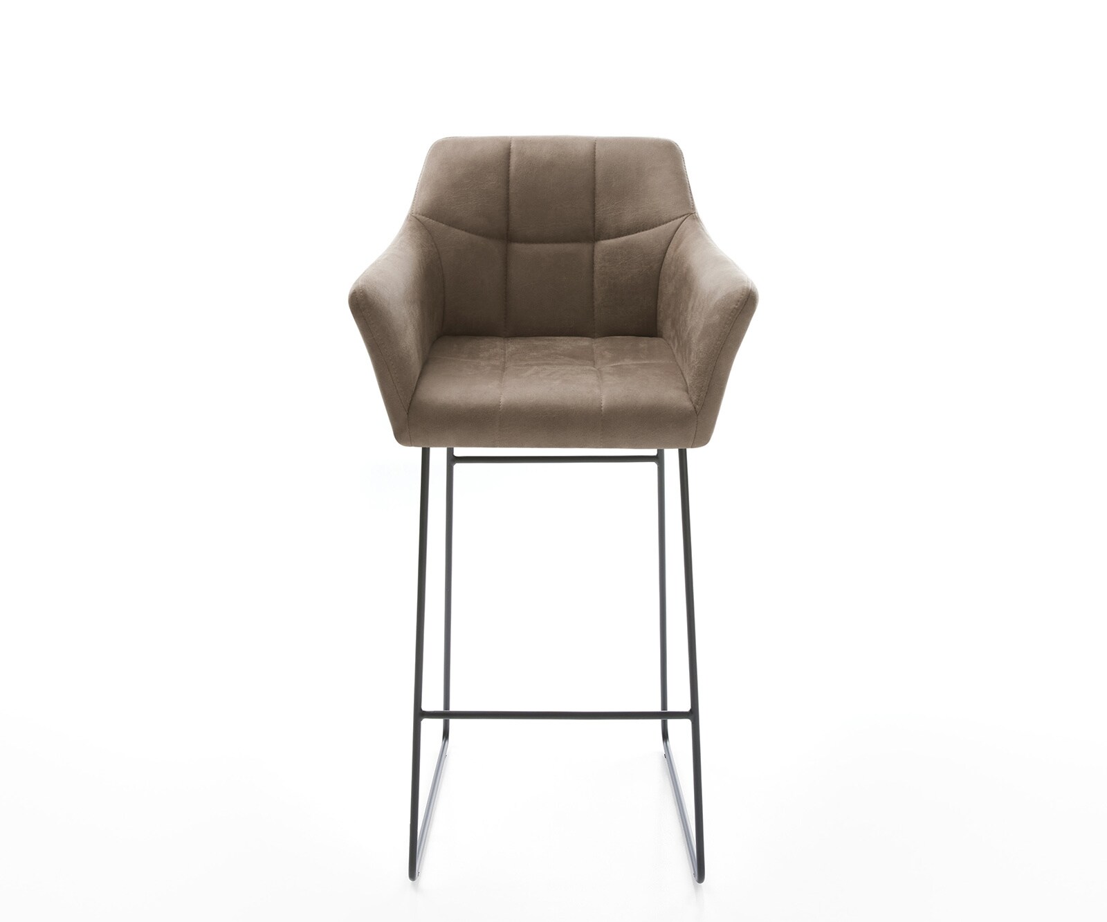 Barstuhl Yulo-Flex Vintage Taupe Kufengestell Metall 2