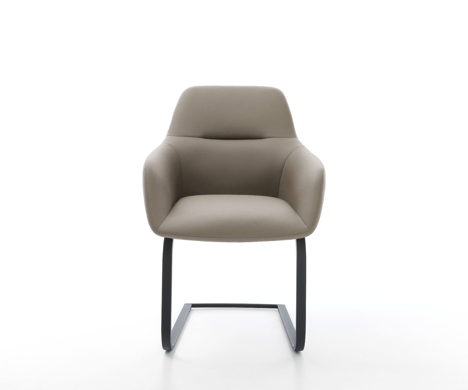 Cantilever Pejo-Flex cuir de vache couleur boue pied cantilever plat noir ressorts ensachés 1