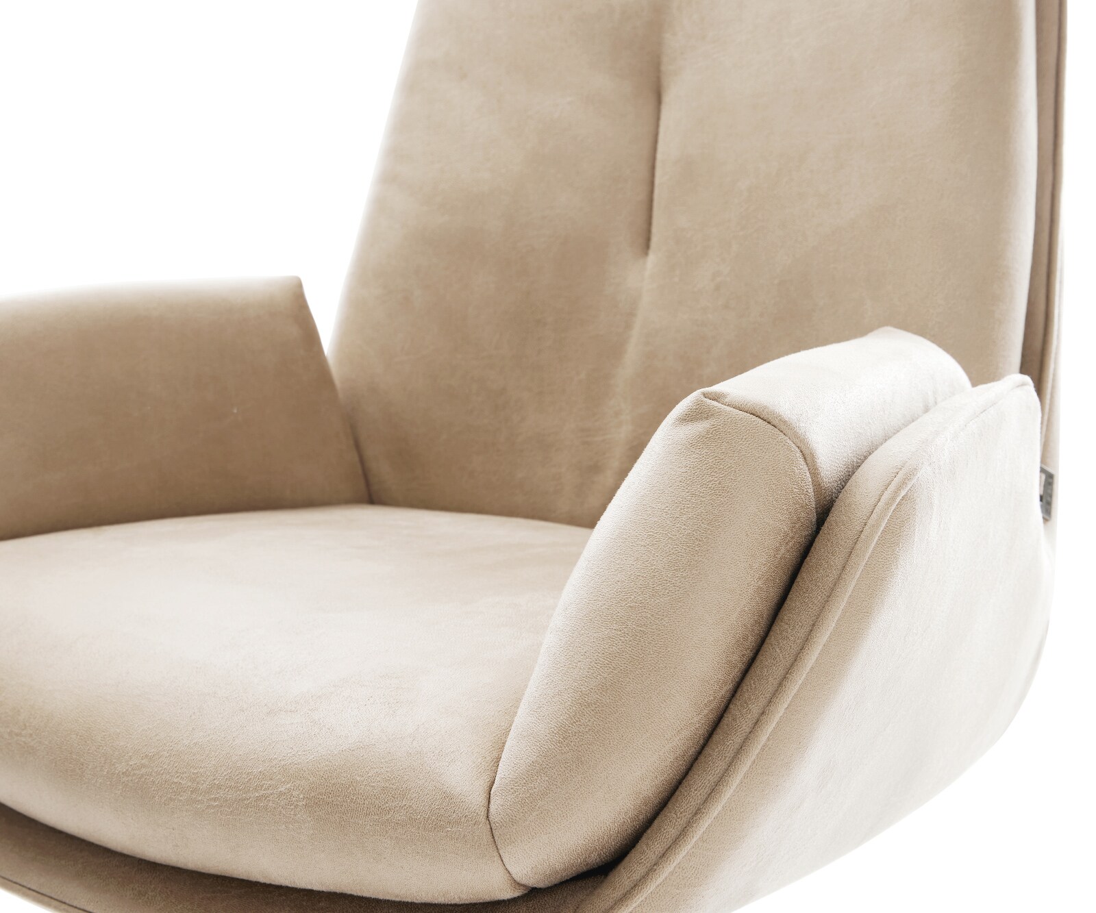 Cantilever Clea-Flex microfibre beige vintage pied cantilever plat blanc 4