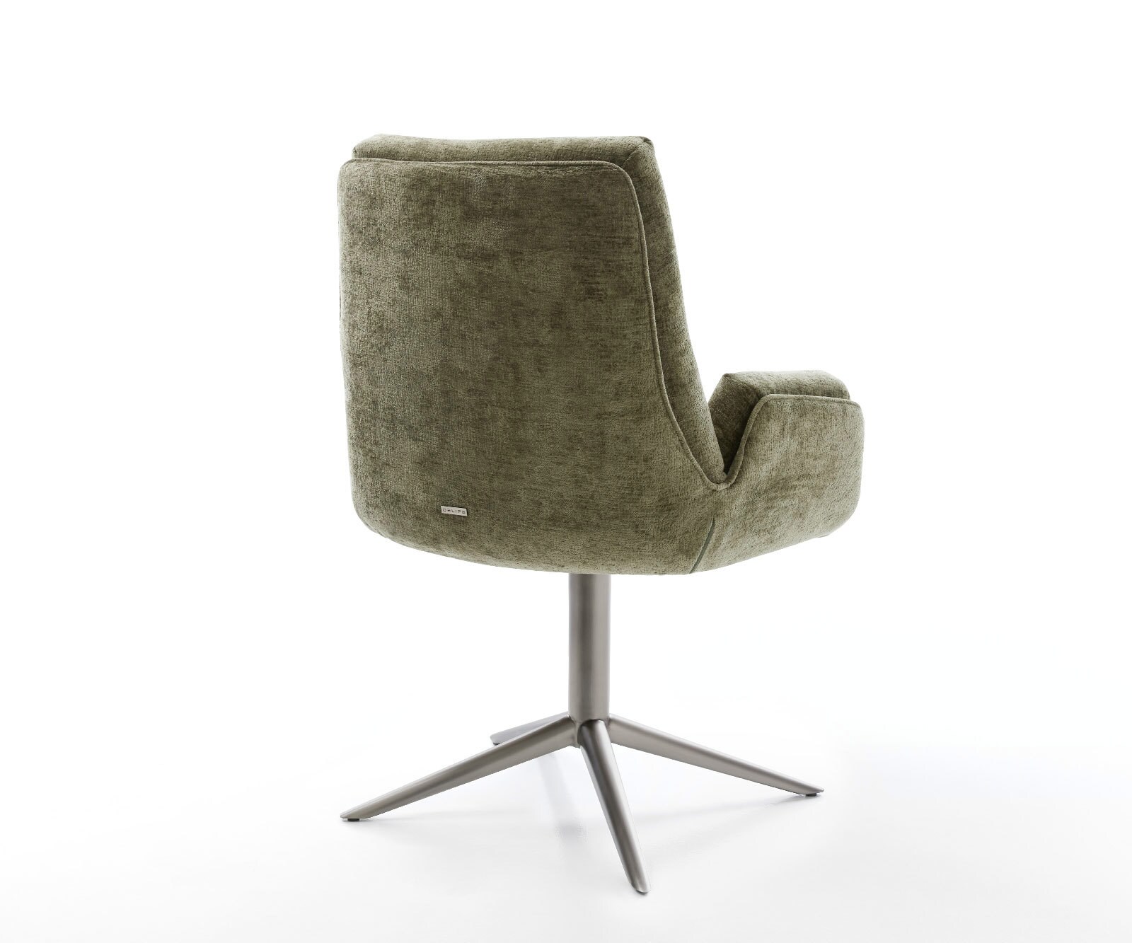 Drehstuhl Clea-Flex Chenille Olive Fußkreuz Graphit 360° drehbar Wippfunktion 4