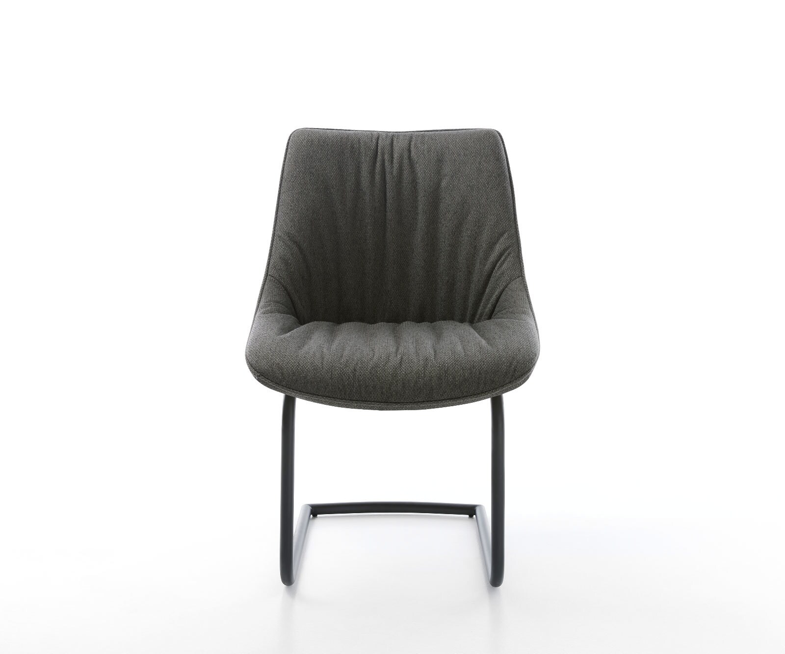Cantilever Elda-Flex tissu texturé anthracite cantilever rond noir 2