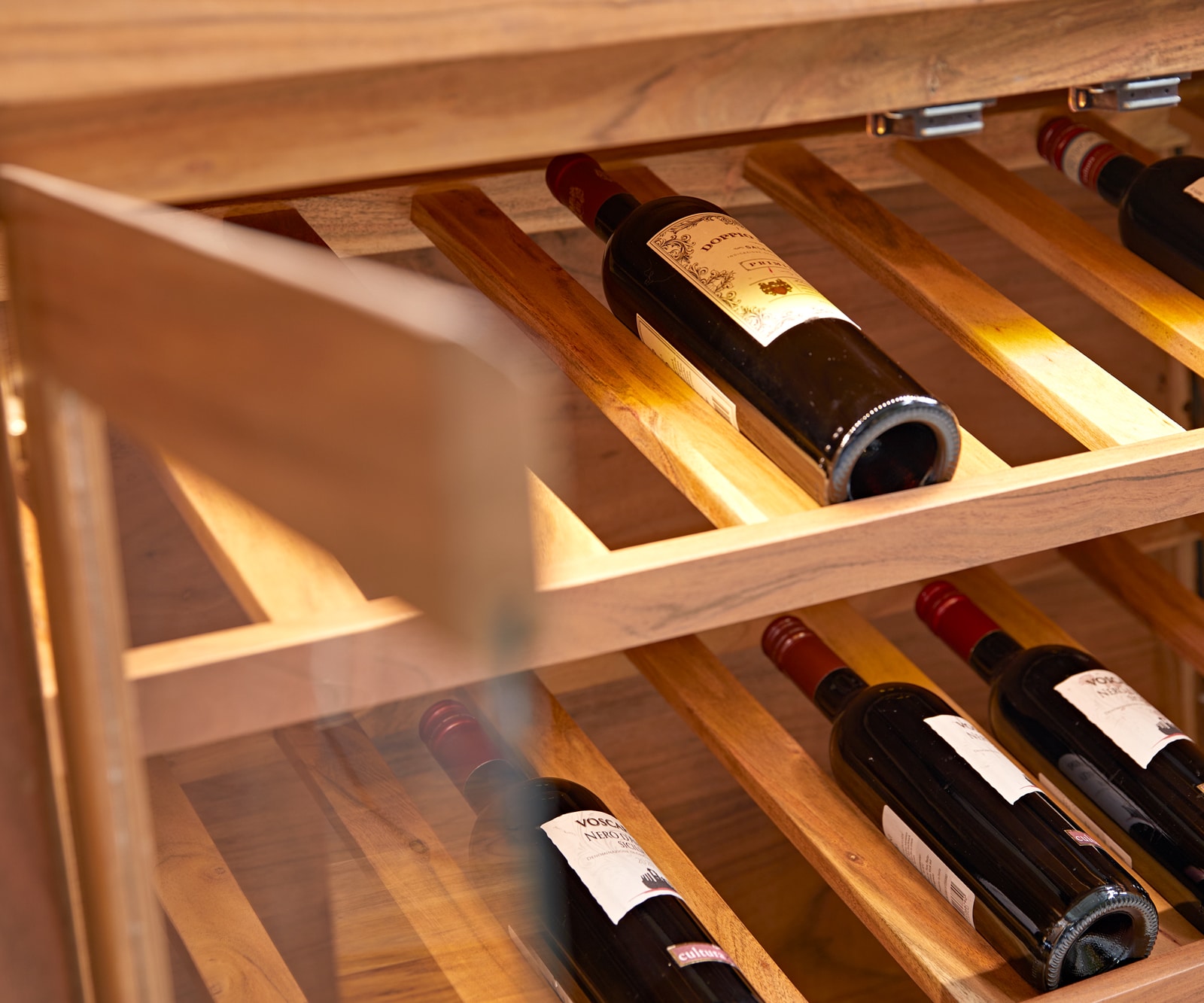 Barschrank Hedora 160x75 cm Akazie Natur mit Beleuchtung 6 Barschrank Hedora 160x75 cm Akazie Natur mit Beleuchtung 6