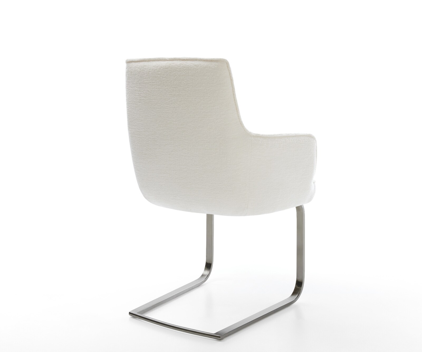 Freischwinger Heira-Flex mit Armlehnen Bouclé Soft Beige Freischwinger flach Graphit Taschenfederkern 4