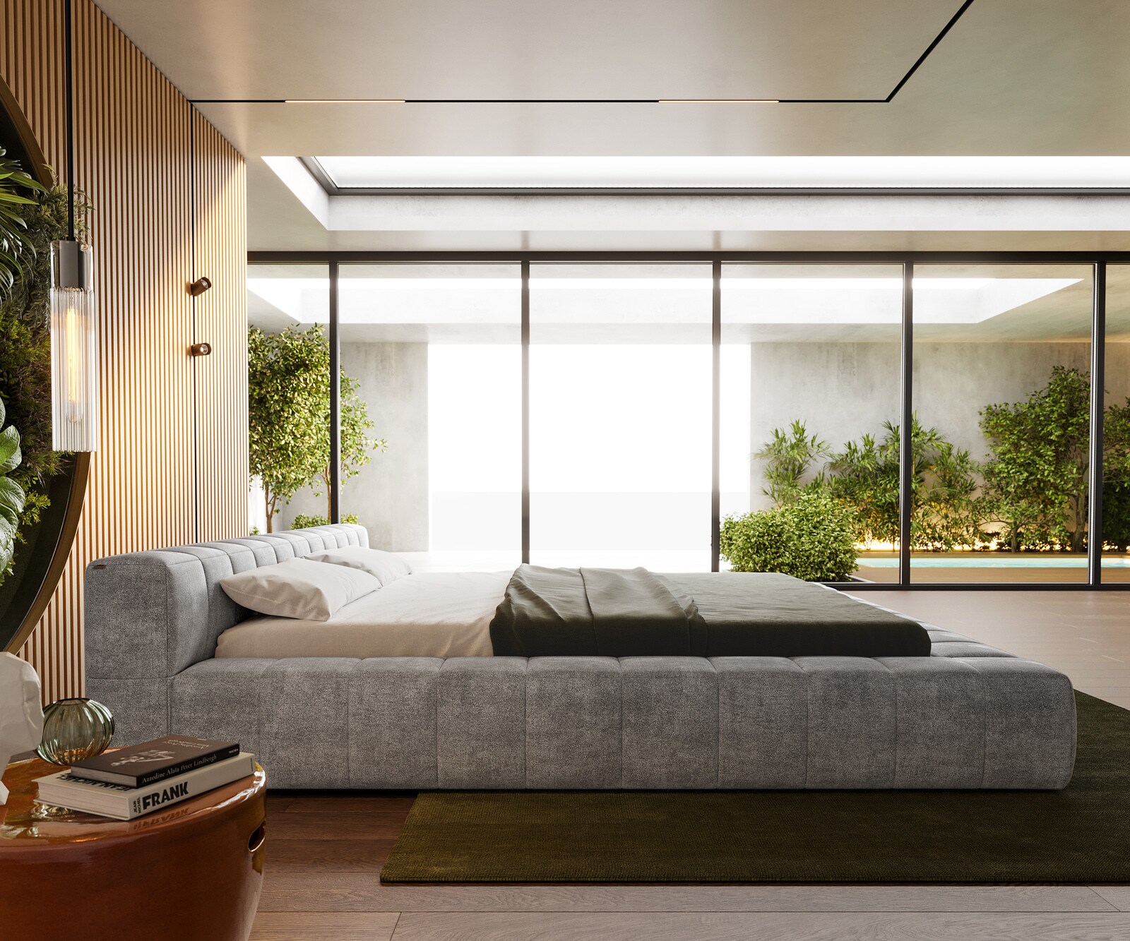 Polsterbettgestell Espazio 180x200 cm Strukturstoff Soft Grau 3