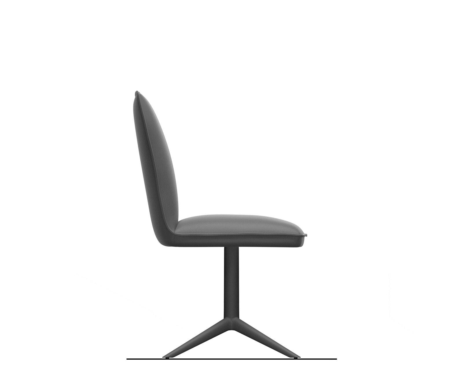 Drehstuhl Lelio-Flex Bouclé Soft Beige Fußkreuz Graphit 360° drehbar Wippfunktion Taschenfederkern 9