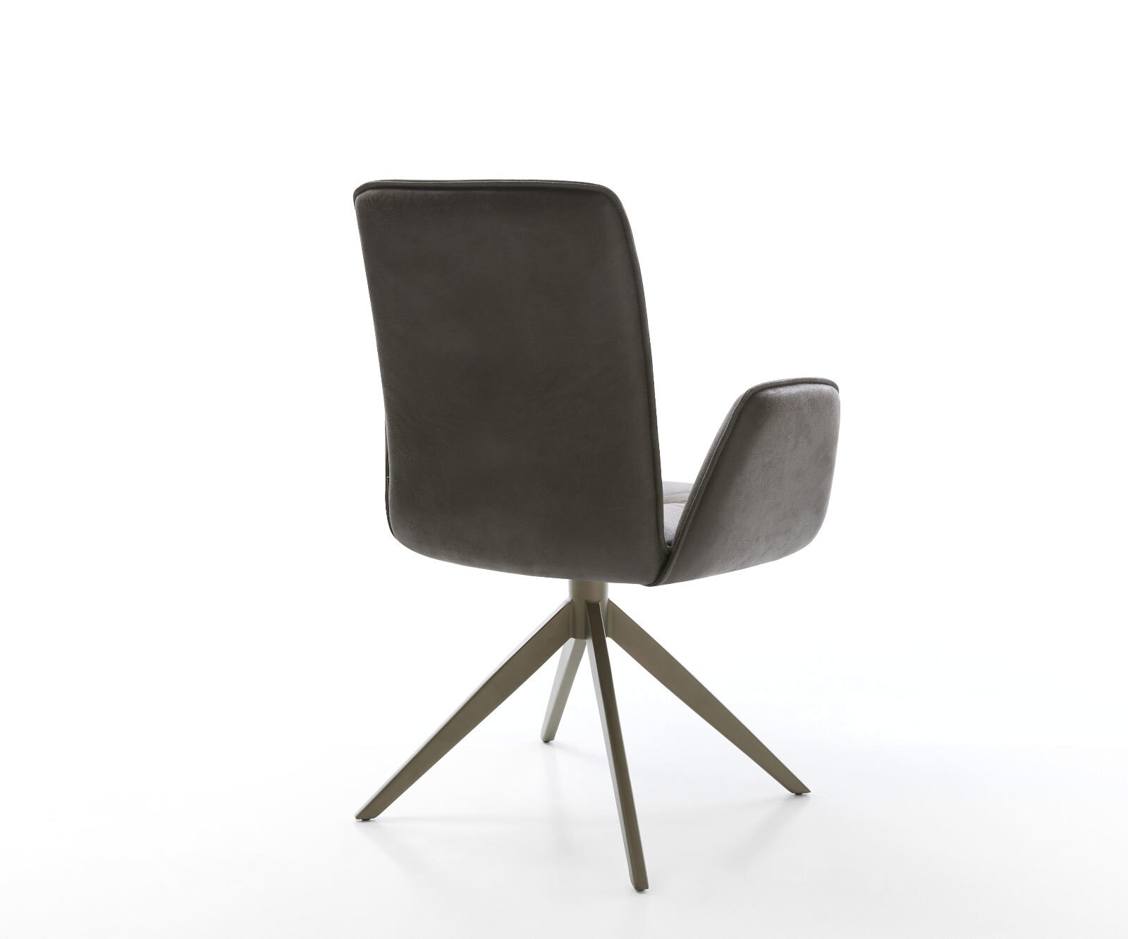 Drehstuhl Vinja-Flex Mikrofaser Anthrazit Vintage Kreuzgestell breit Effektfinish Titan 360° drehbar Wippfunktion 4