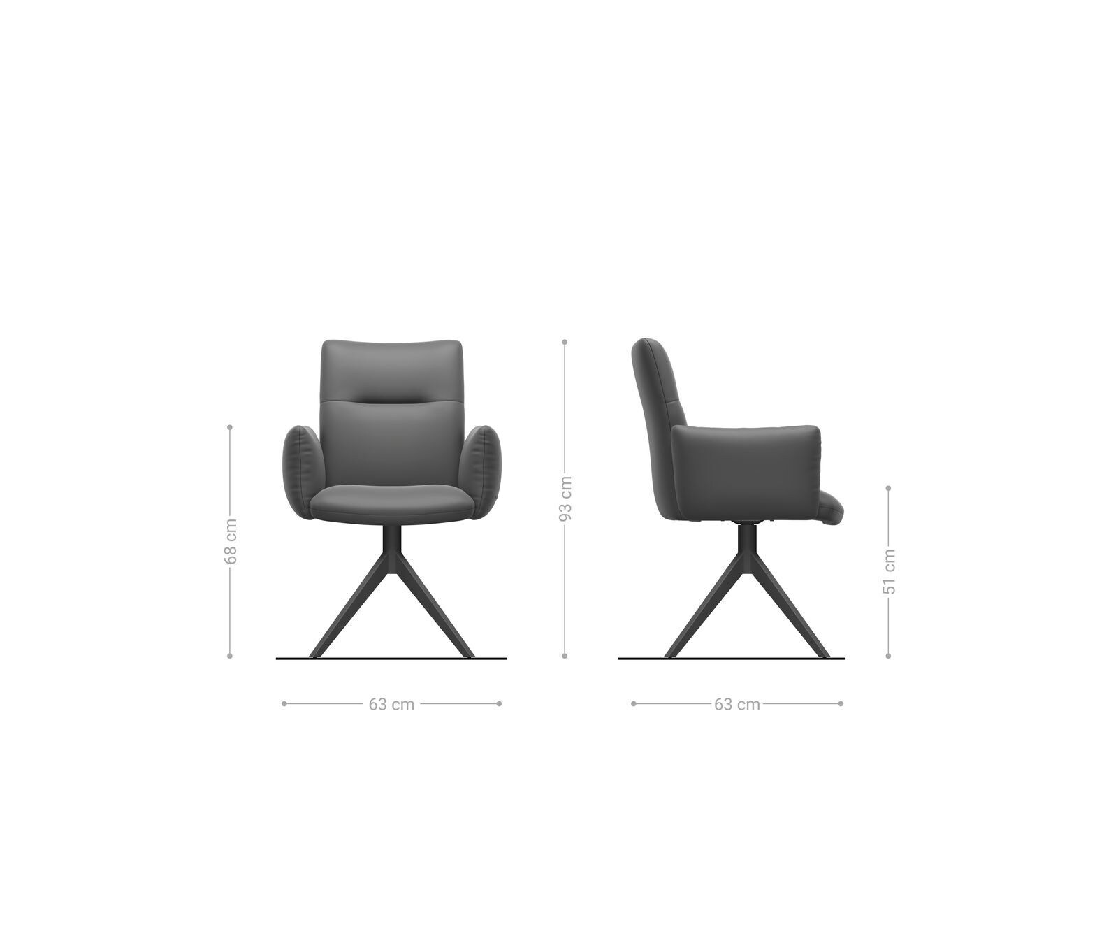 Drehstuhl Jova-Flex mit Armlehnen Bouclé Silbergrau Kreuzgestell breit Effektfinish Titan 360° drehbar Taschenfederkern 5 Drehstuhl Jova-Flex mit Armlehnen Bouclé Silbergrau Kreuzgestell breit Effektfinish Titan 360° drehbar Taschenfederkern 5