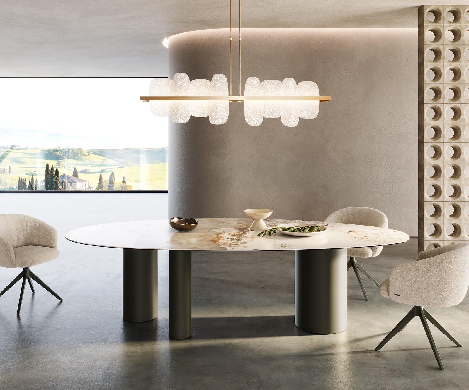 Piètement de table Troa Métal finition effet titane pour plateaux à partir de 200 cm 2
