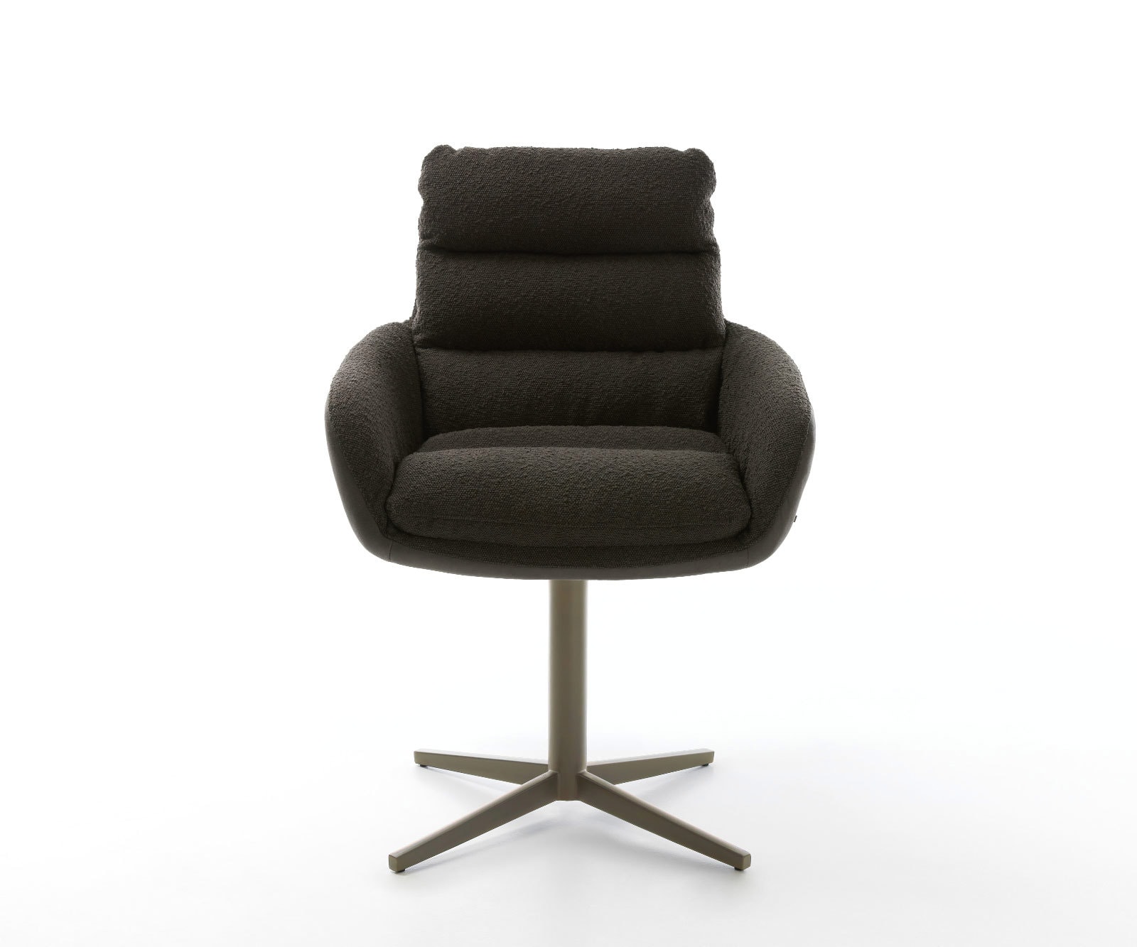 Drehstuhl Abelia-Flex mit Armlehnen Materialmix Schwarz Fußkreuz Effektfinish Titan 360° drehbar 1 Drehstuhl Abelia-Flex mit Armlehnen Materialmix Schwarz Fußkreuz Effektfinish Titan 360° drehbar 1