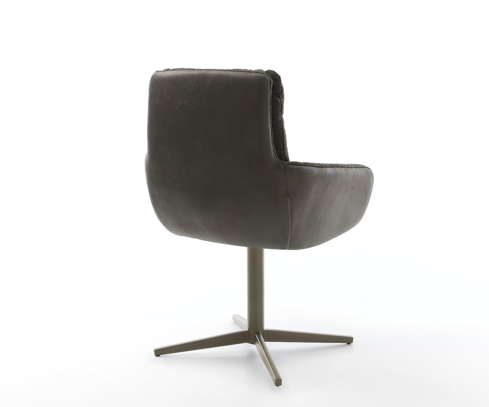 Drehstuhl Abelia-Flex mit Armlehnen Materialmix Schwarz Fußkreuz Effektfinish Titan 360° drehbar 4 Drehstuhl Abelia-Flex mit Armlehnen Materialmix Schwarz Fußkreuz Effektfinish Titan 360° drehbar 4