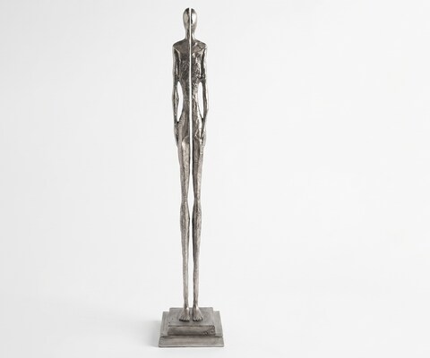 Figur Divora B29 x T29 x H157 cm Aluminium Platin Handgemacht