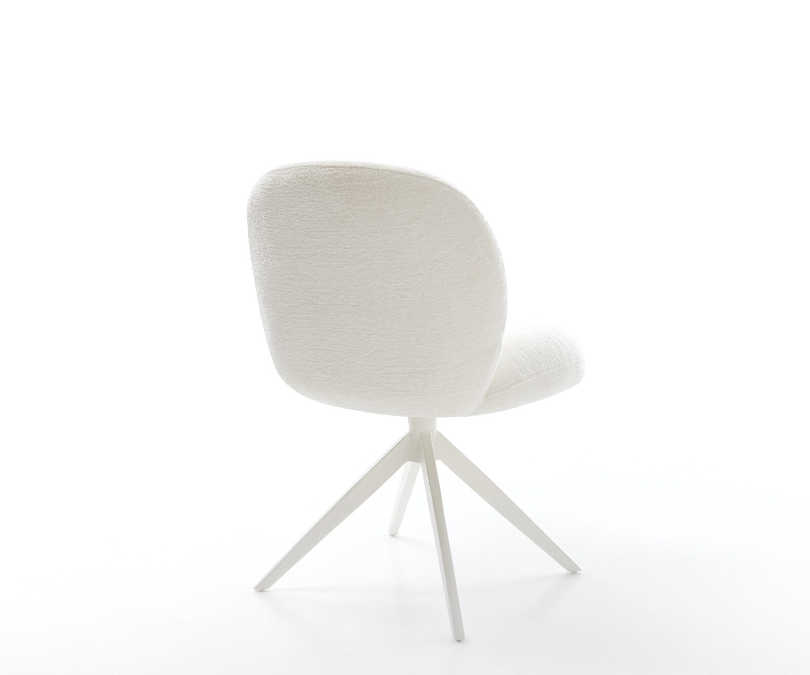 Chaise-pivotante Nube-Flex bouclé doux beige pied croisé large blanc pivotement sur 360° fonction bascule resorts ensachés 4