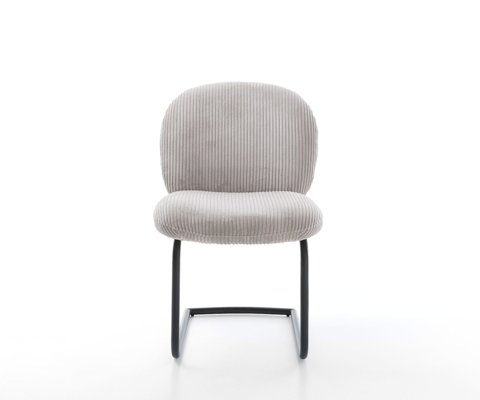 Cantilever Nube-Flex côtelé gris argenté pied cantilever rond noir ressorts ensachés 1 Cantilever Nube-Flex côtelé gris argenté pied cantilever rond noir ressorts ensachés 1