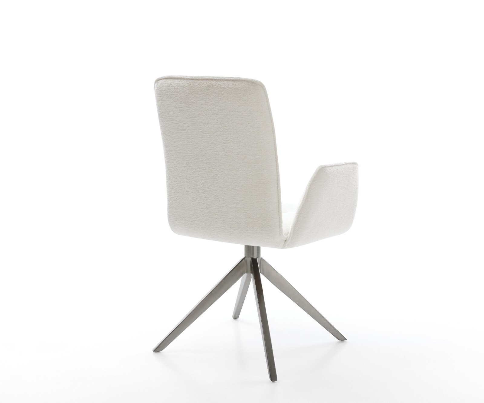 Drehstuhl Vinja-Flex Bouclé Soft Beige Kreuzgestell breit Graphit 360° drehbar Wippfunktion 5