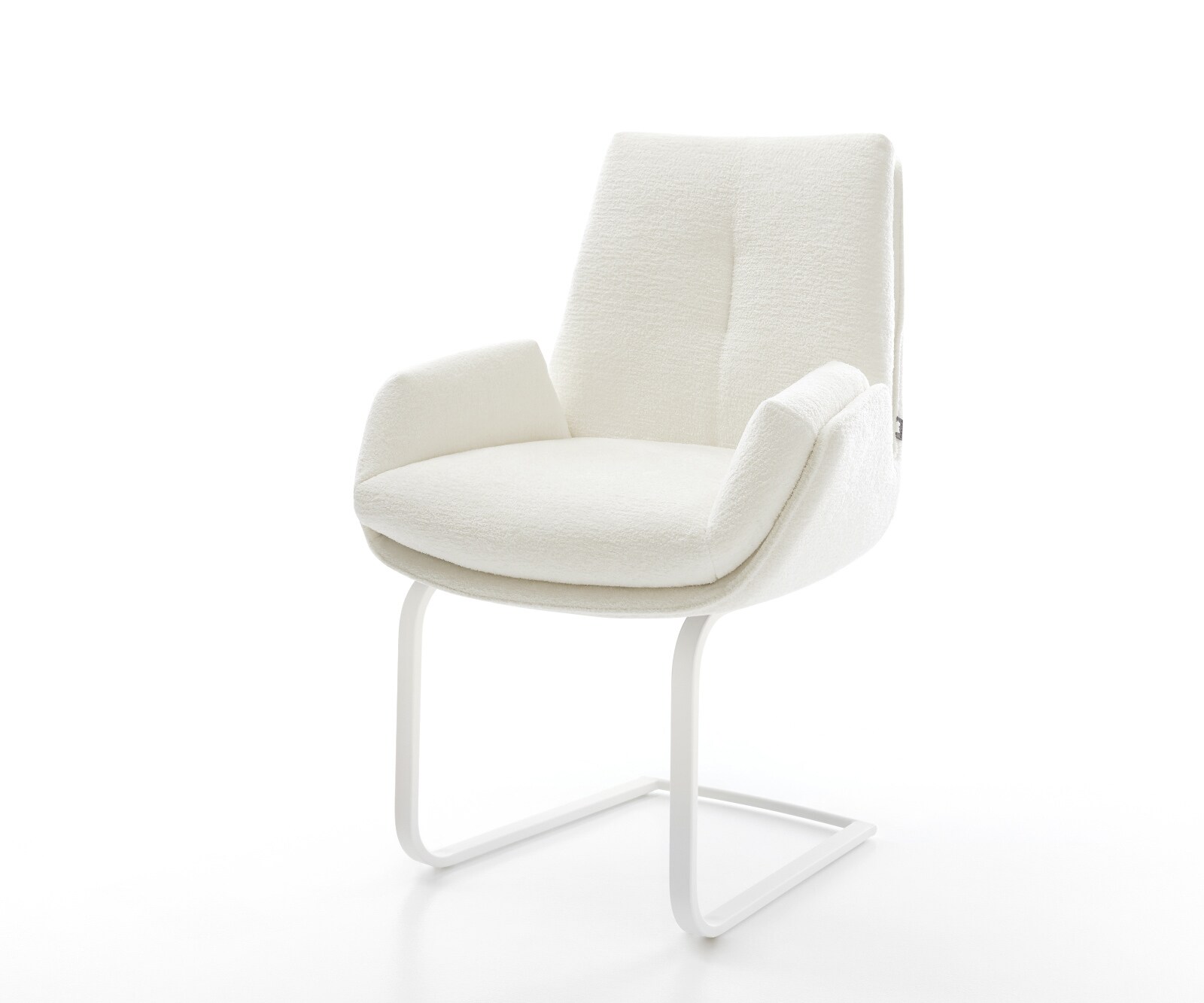 Freischwinger Clea-Flex Bouclé Soft Beige Freischwinger flach Weiß 1