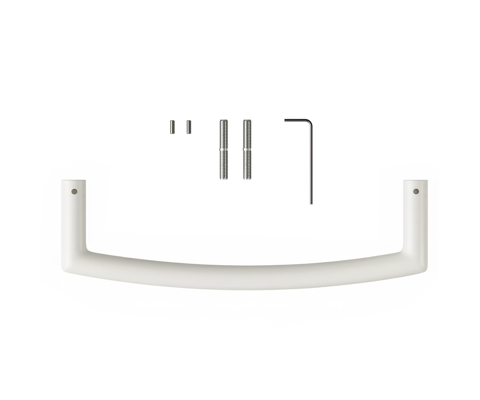 Poignée-de-chaise-de-bar Flex-Flach métal revêtement par poudre blanc 2