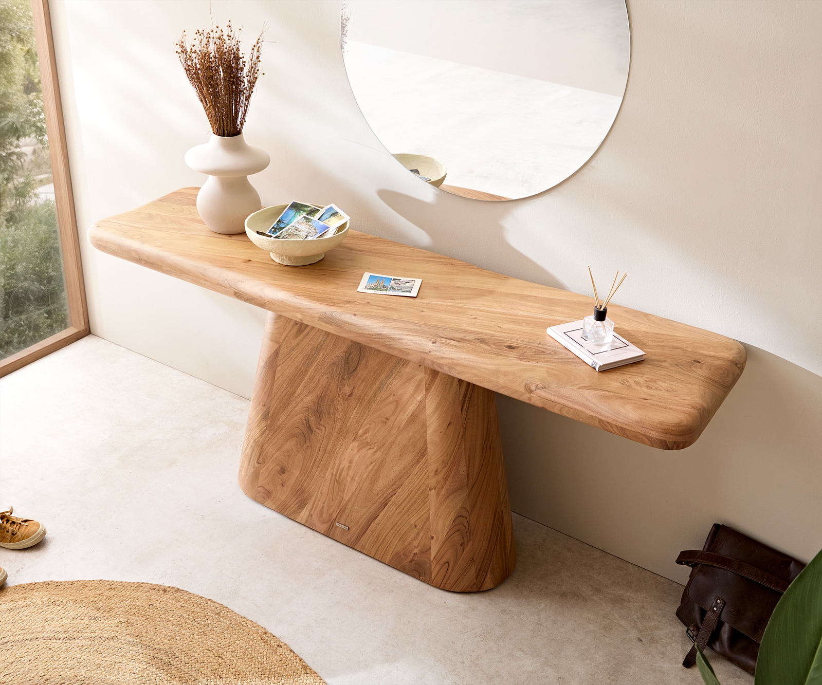 Table-console Suva 180x45 cm acacia naturel 3 Table-console Suva 180x45 cm acacia naturel 3