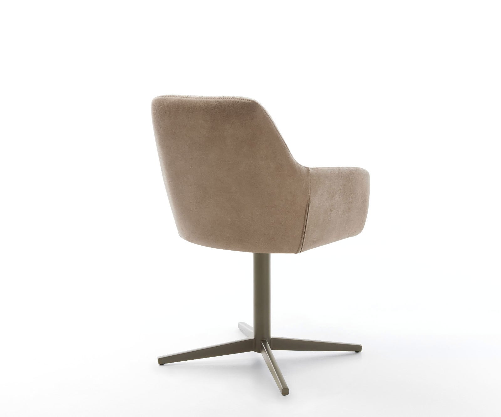 Chaise-pivotante Pejo-Flex tissu mixte couleur boue pied de chaise 4 branches aspect titane pivotement sur 360° ressorts ensachés 4 Chaise-pivotante Pejo-Flex tissu mixte couleur boue pied de chaise 4 branches aspect titane pivotement sur 360° ressorts ensachés 4