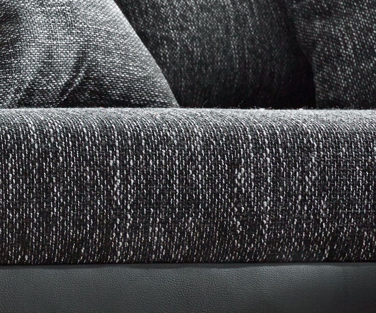 Ecksofa Clovis Schwarz Ottomane Rechts Modulsofa erweiterbar 5