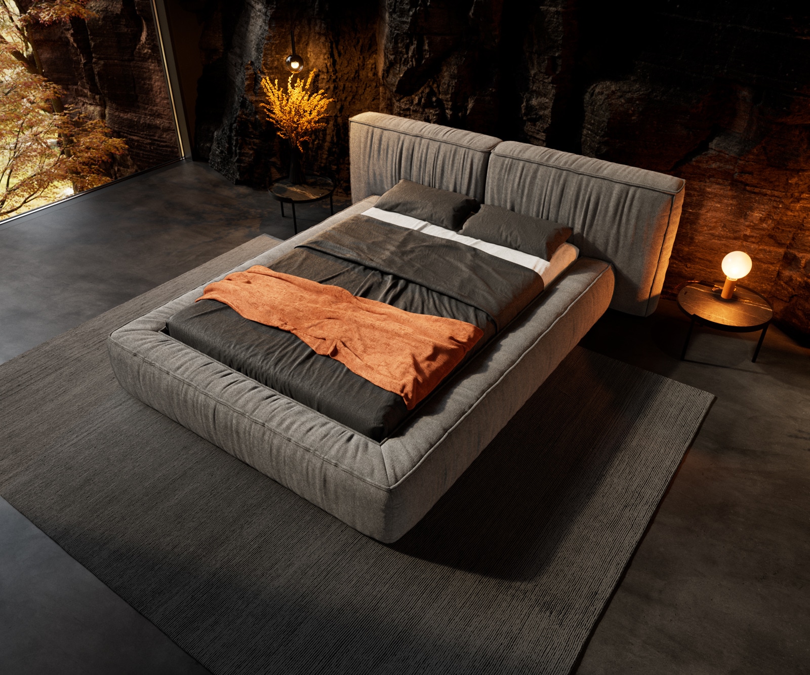 Polsterbettgestell Coperti 140x200 cm Mikrofaser Grau 3 Polsterbettgestell Coperti 140x200 cm Mikrofaser Grau 3