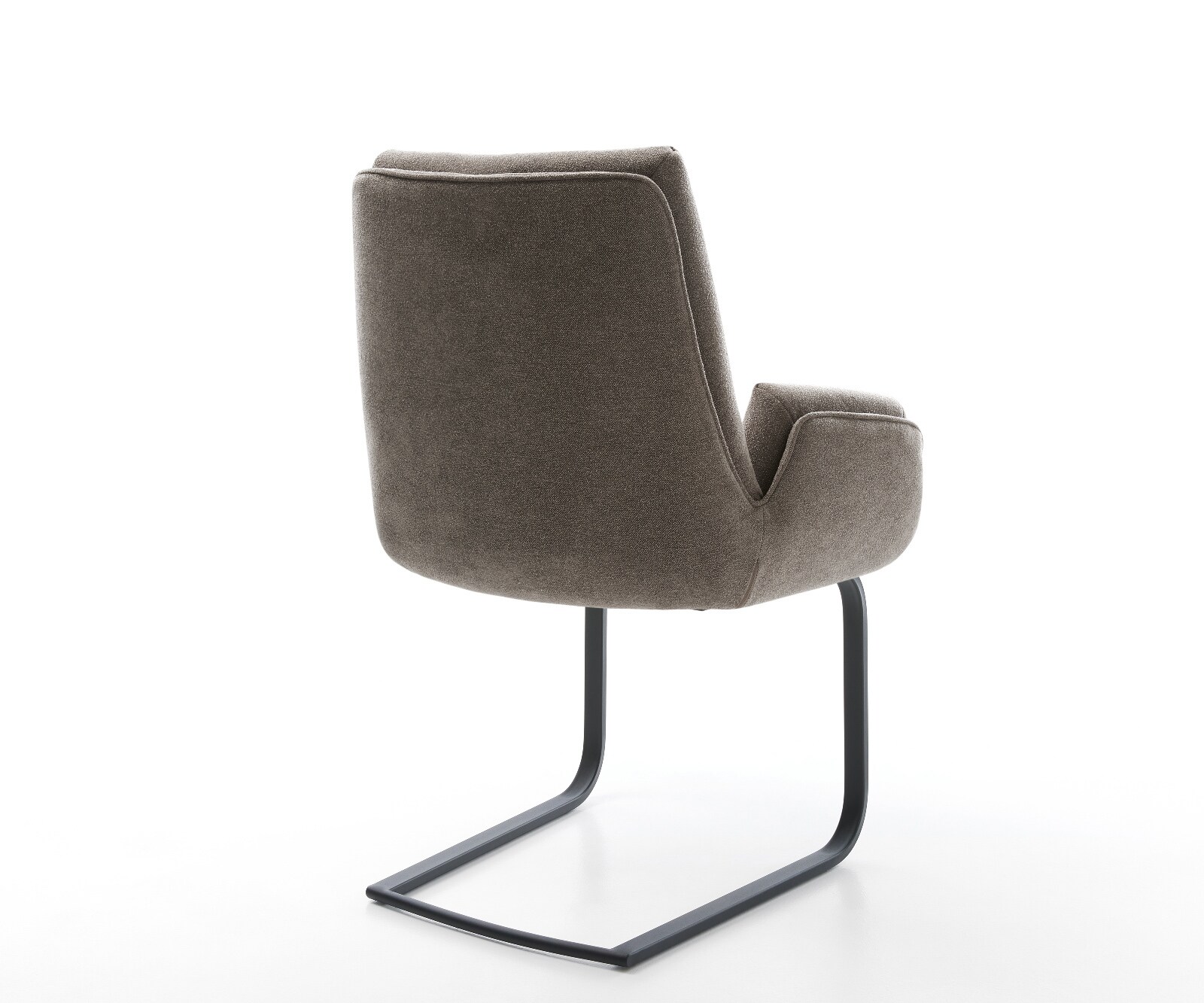 Freischwinger Clea-Flex Strukturstoff Soft Taupe Freischwinger flach Schwarz 4