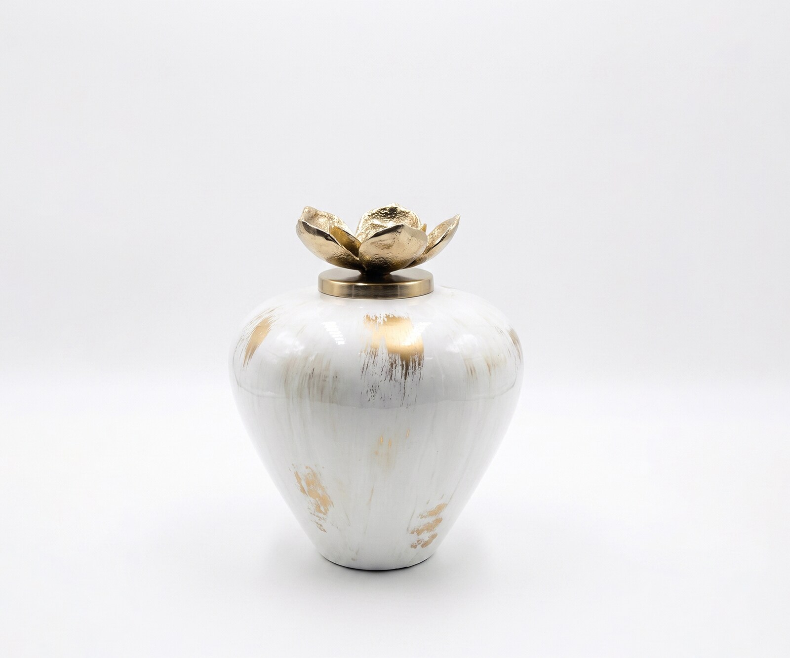 Vase Florena B22 x T22 x H28 cm Glas Kintsugi Handgemacht