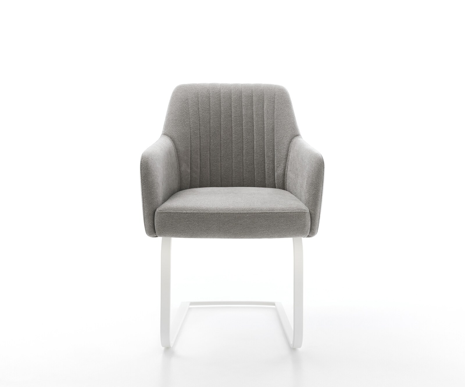 Freischwinger Greg-Flex Strukturstoff Soft Grau Freischwinger flach Weiß Taschenfederkern 1