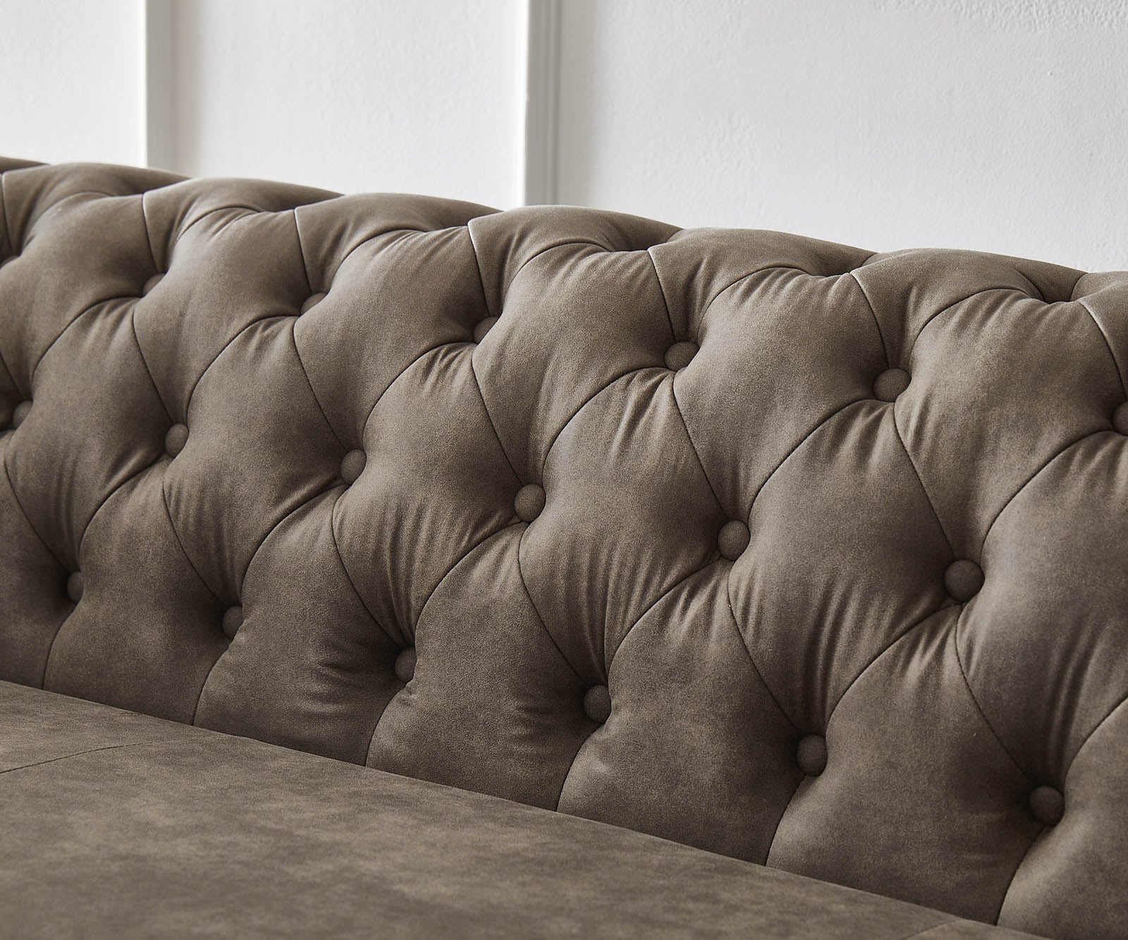 Sofa Chesterfield 3-Sitzer 200x88 cm Vintage Taupe Couch 3 Sofa Chesterfield 3-Sitzer 200x88 cm Vintage Taupe Couch 3