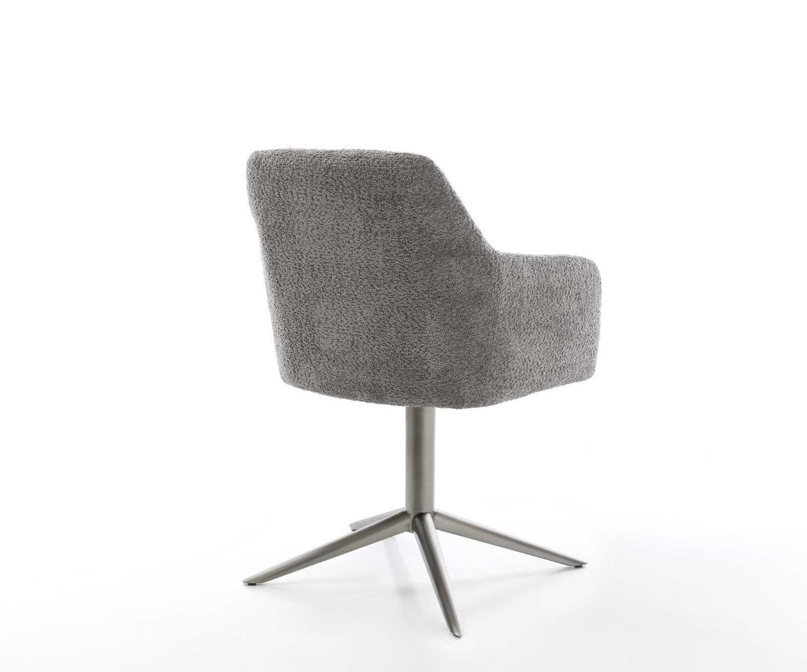 Chaise-pivotante Pejo-Flex bouclé gris pied de chaise 4 branches grafiete pivotement sur 360° fonction bascule ressorts ensachés 5