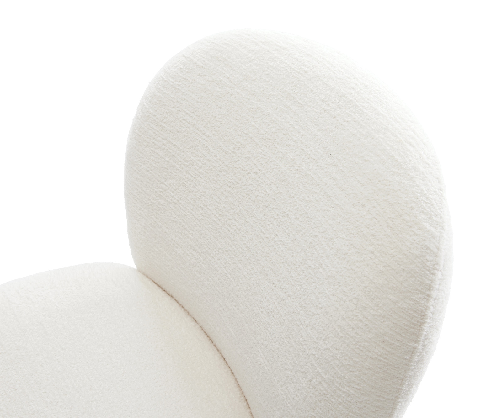Chaise-pivotante Nube-Flex bouclé doux beige pied de chaise 4 branches grafiete pivotement sur 360° fonction bascule resorts ensachés 4