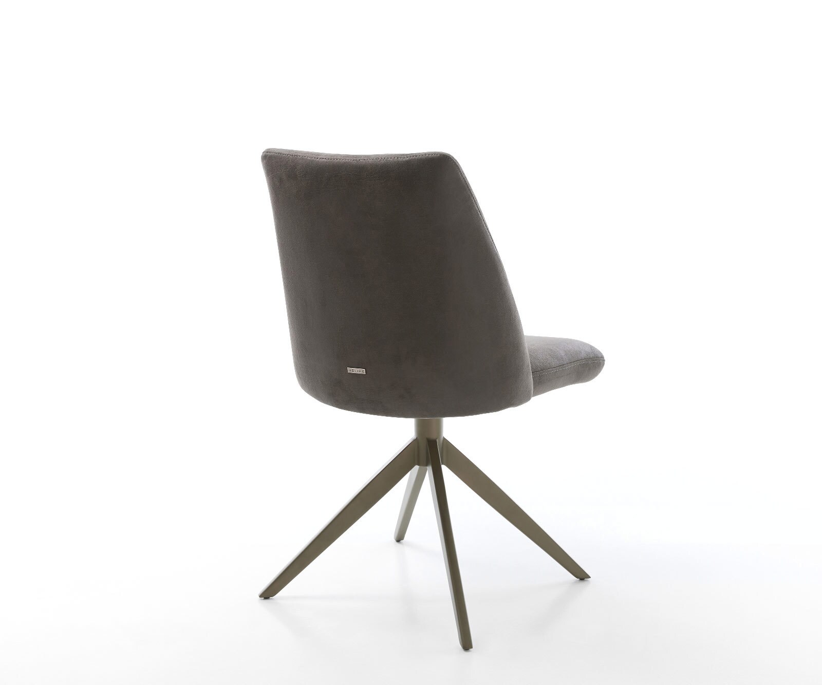 Chaise-pivotante Elso-Flex microvelours anthracite vintage pied croisé large aspect titane pivotement sur 360° fonction bascule ressorts ensachés 4