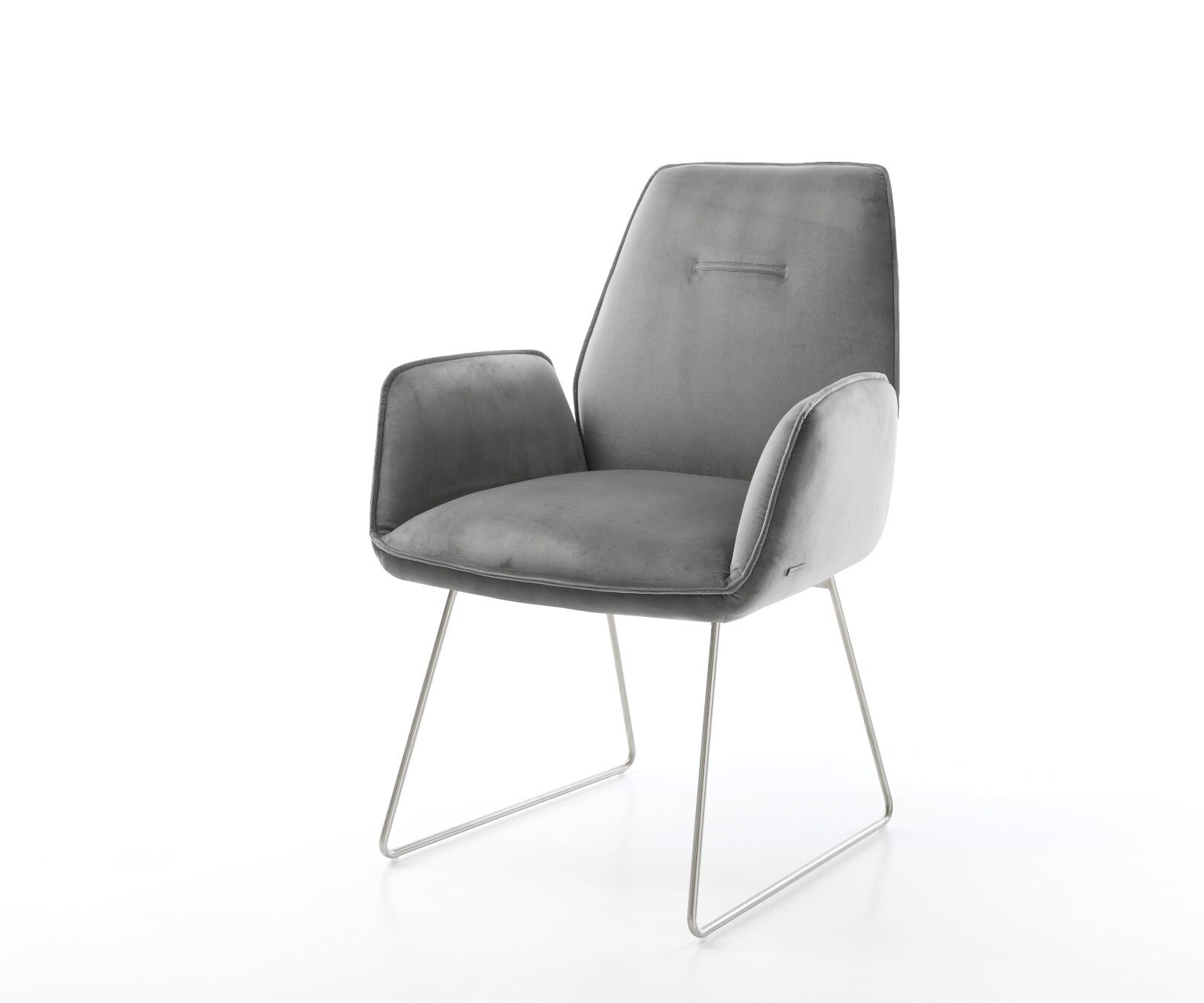 Chaise-pivotante Zoa-Flex taupe vintage cadre croisé angulaire acier inoxydable pivote sur 180° 5