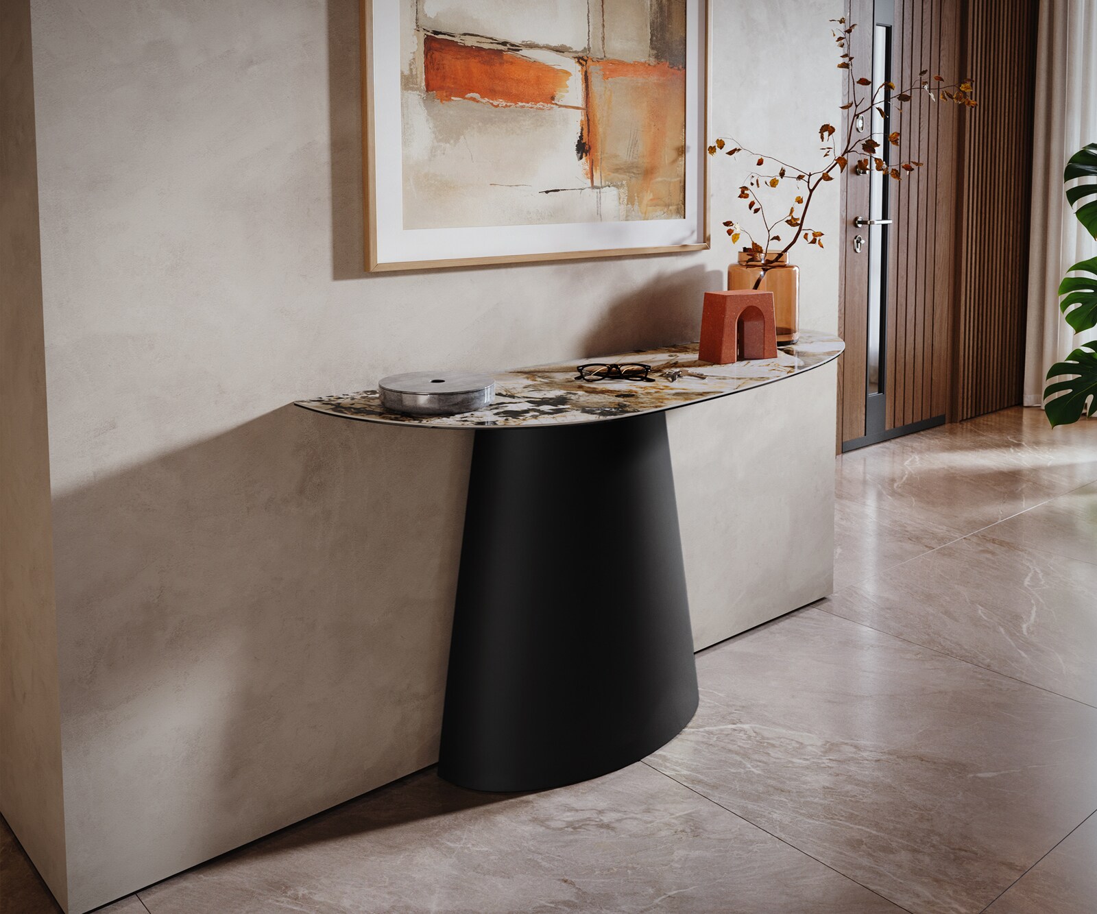 Konsolentisch Edge Keramik Oval