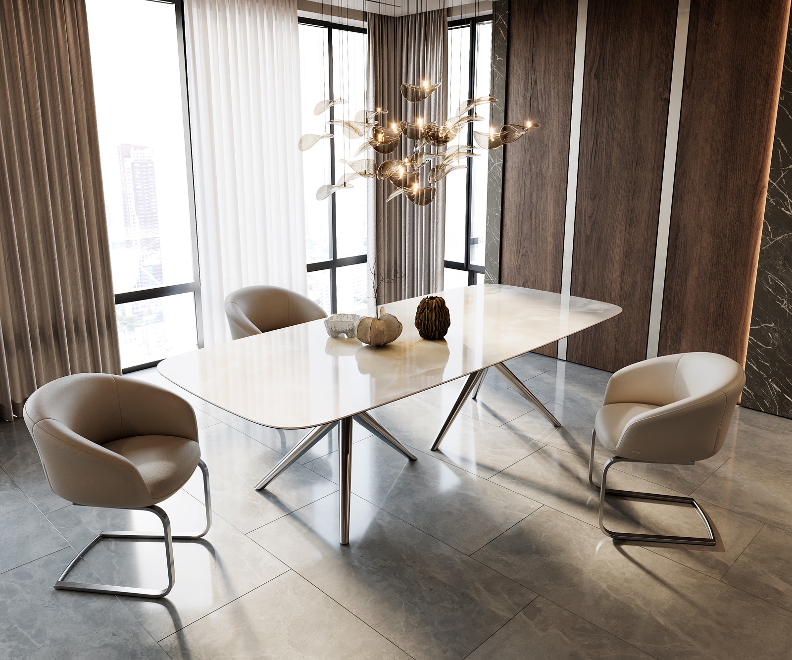 Esstisch Edge Boot 270x120 Keramik Iris FMG Onice Grigio Estelar rund Edelstahl 6 Esstisch Edge Boot 270x120 Keramik Iris FMG Onice Grigio Estelar rund Edelstahl 6