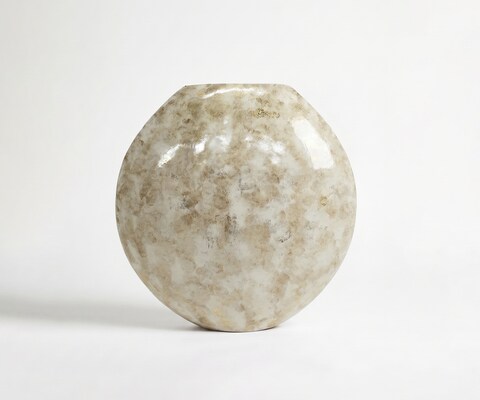 Vase Calena l81 x P33 x H84 cm Métal Alabaster Gold Fait main