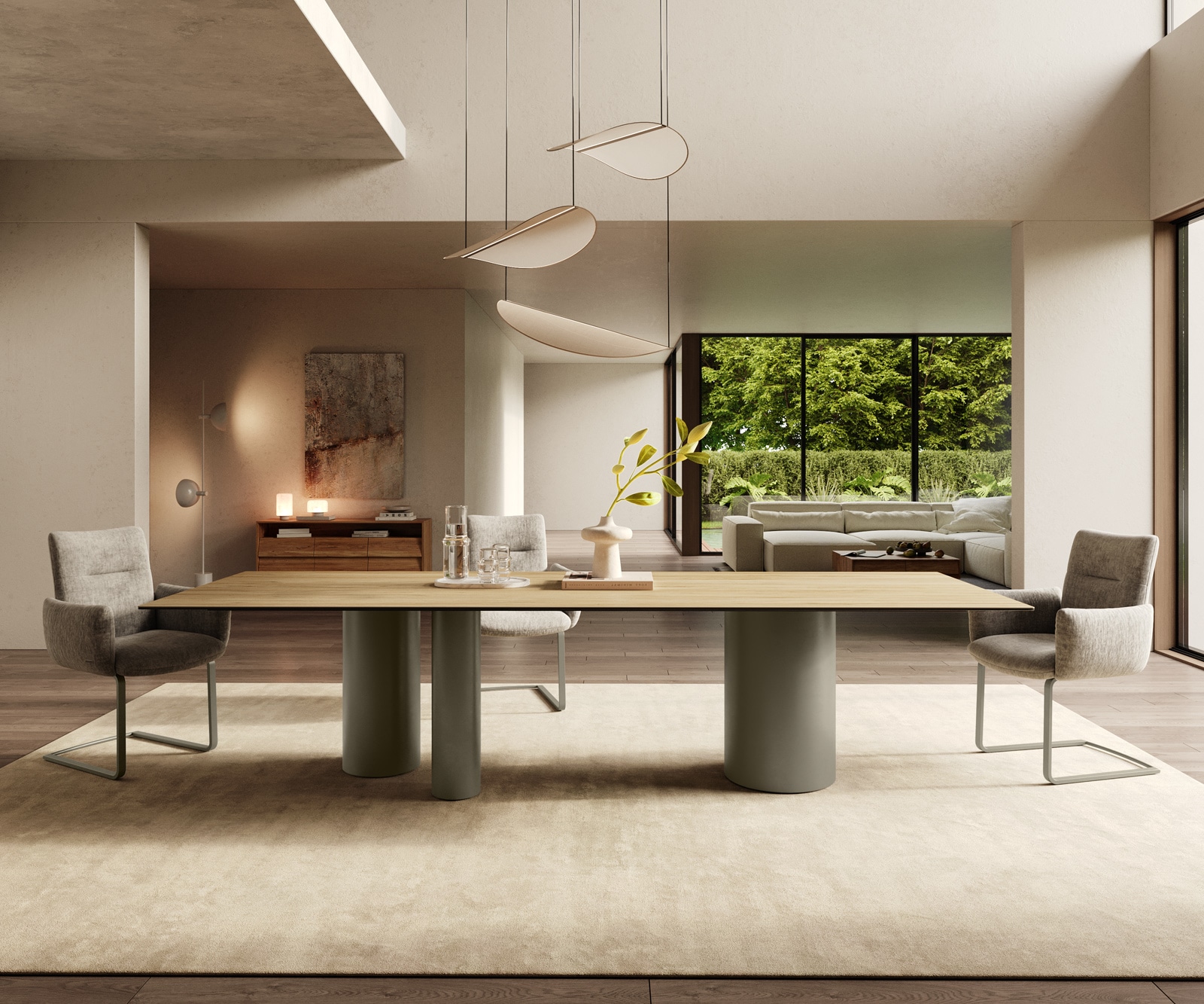 Esstisch Edge 300x100 Keramik Laminam® Sabbia Eichefarbig Troa Metall Effektfinish Titan 3 Esstisch Edge 300x100 Keramik Laminam® Sabbia Eichefarbig Troa Metall Effektfinish Titan 3