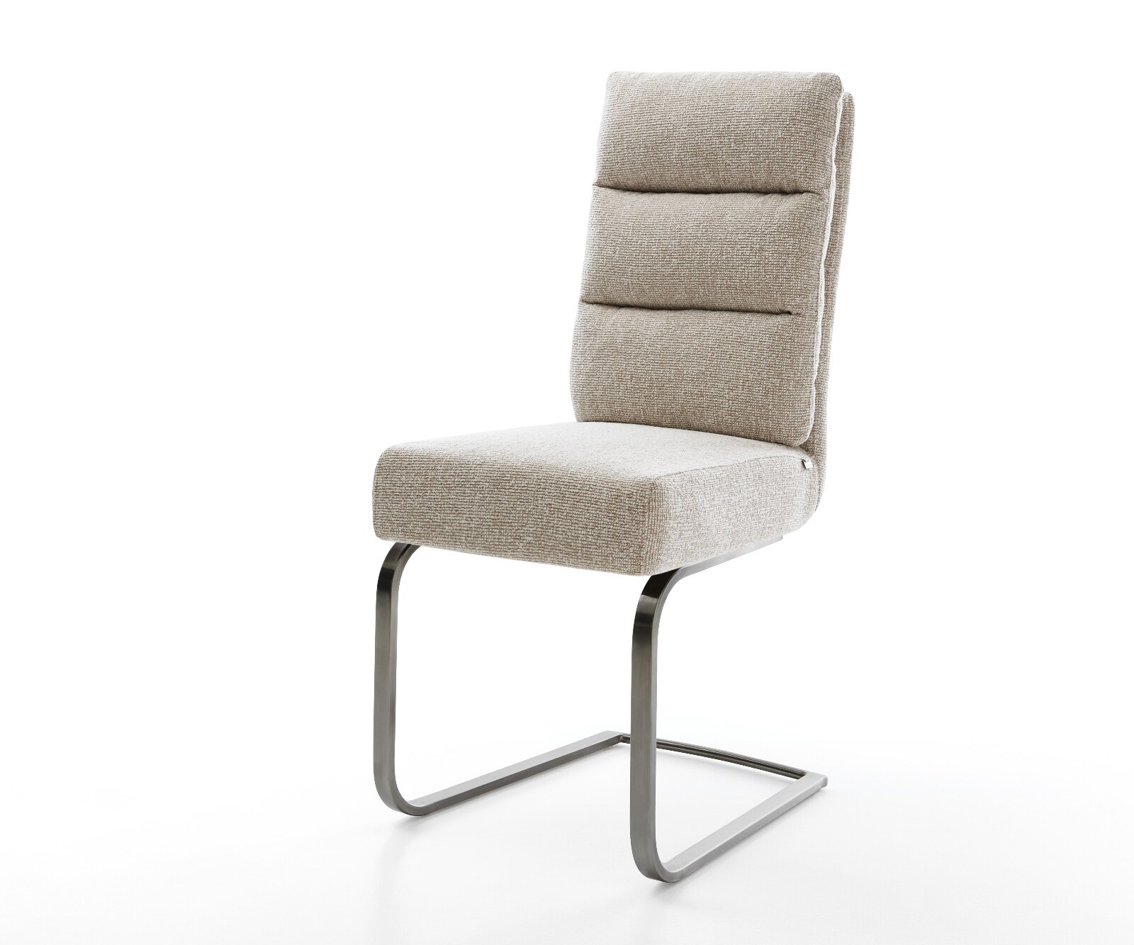 Freischwinger Pela-Flex Webstoff Soft Beige Freischwinger flach Graphit Taschenfederkern