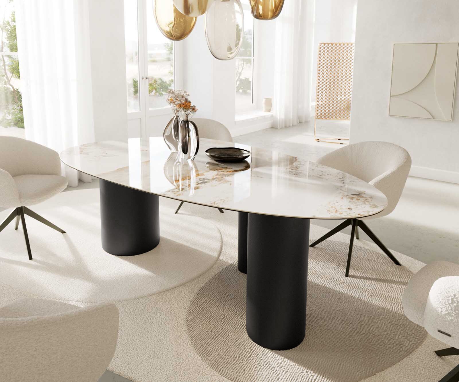 Pieds de table  Troa métal noir pour plateaux à partir de 200 cm 1