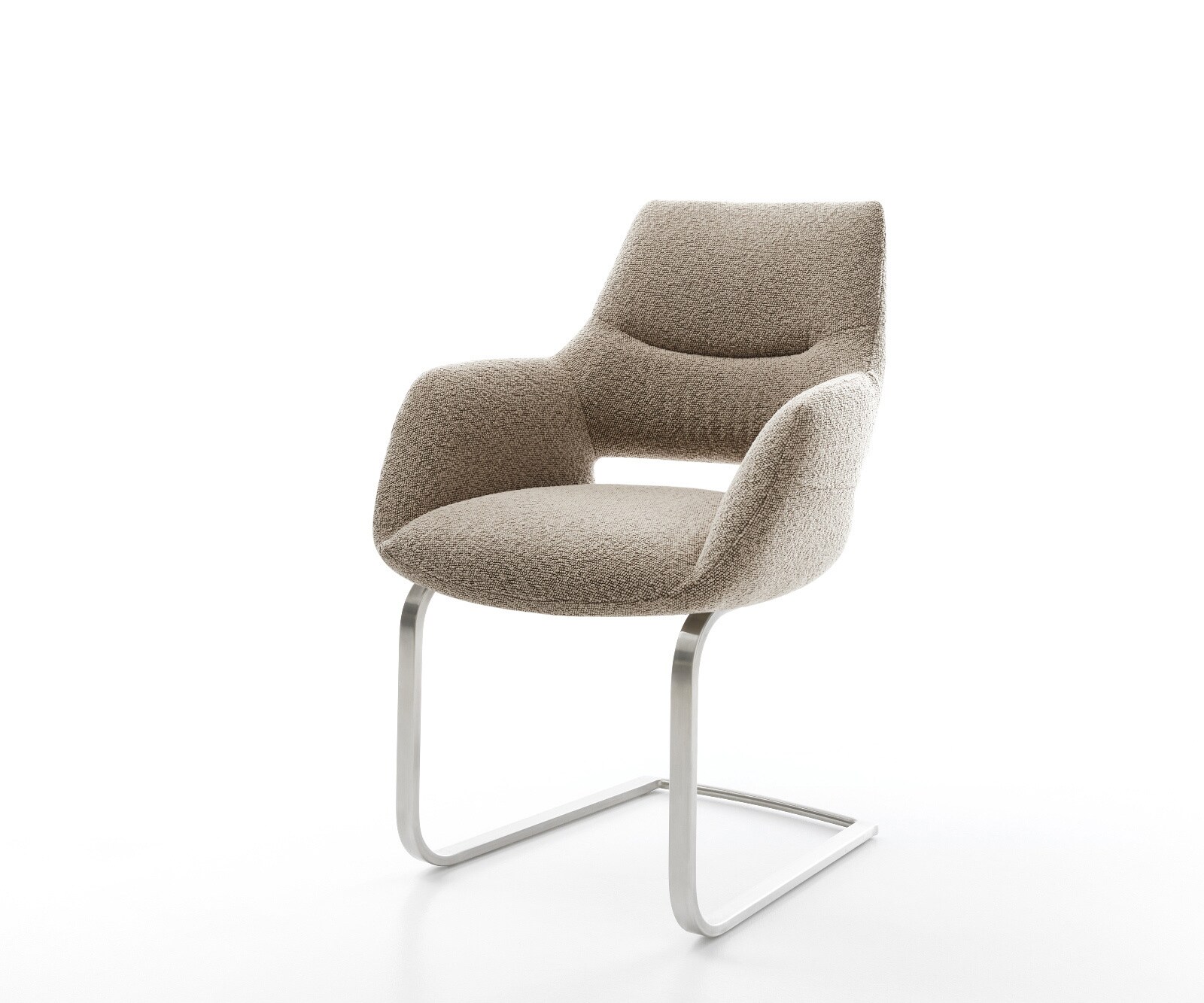Cantilever Yago-Flex avec accoudoirs bouclé boue pied cantilever plat acier inoxydable ressorts ensachés