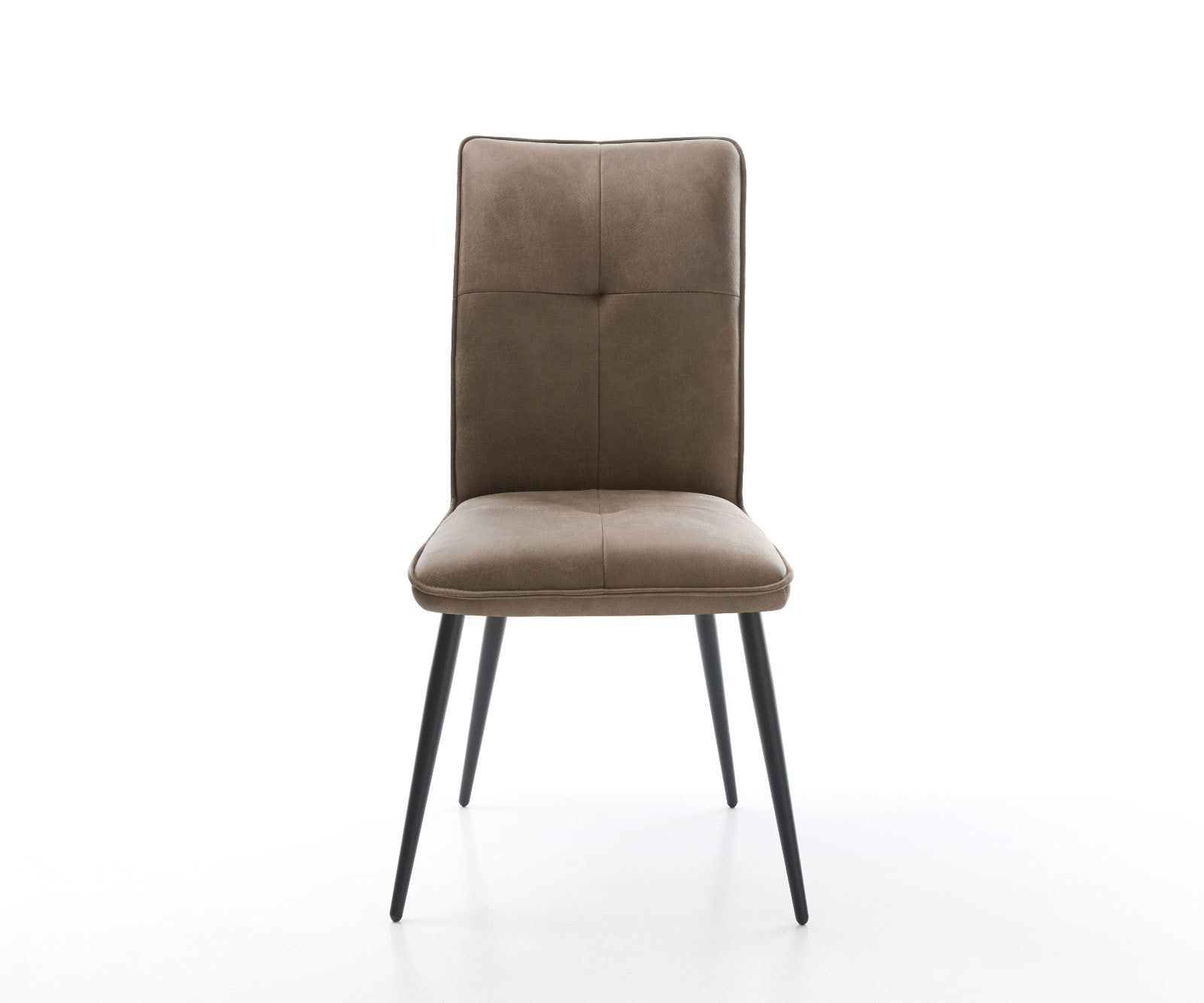 Esszimmerstuhl Maddy-Flex Mikrofaser Taupe Vintage 4-Fuß konisch Schwarz 1 Esszimmerstuhl Maddy-Flex Mikrofaser Taupe Vintage 4-Fuß konisch Schwarz 1